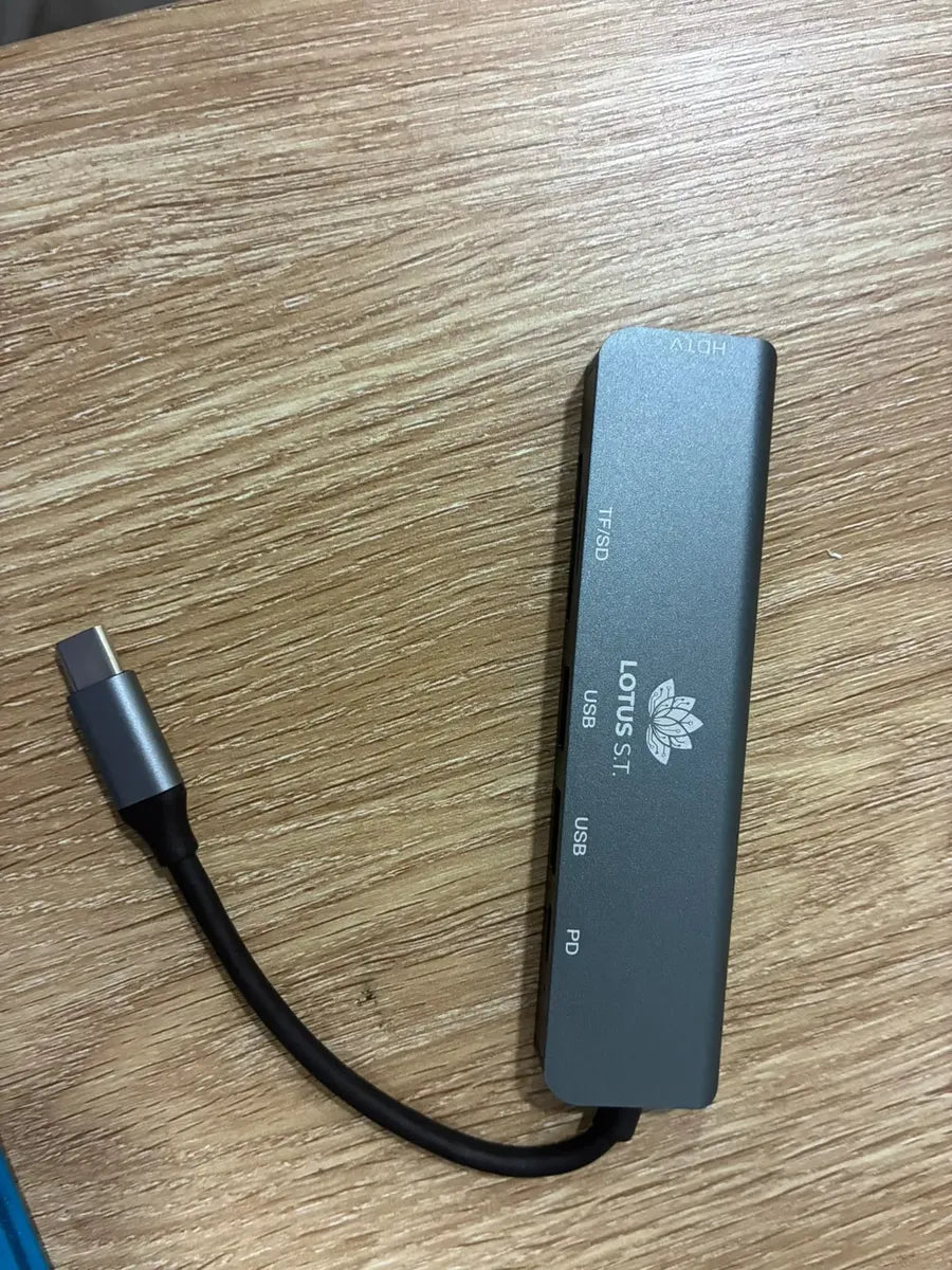 Multiplicador De Puertos 6-1 usb Tipo C