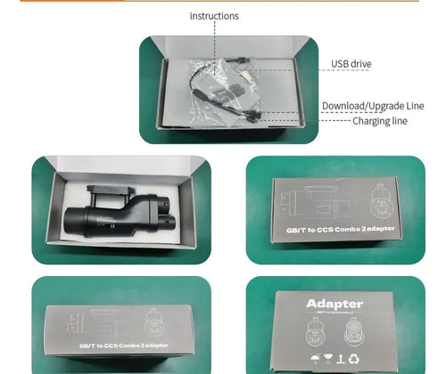 Adaptador Gbt A Ccs2 Para Carga Rápida Vehículos Eléctricos