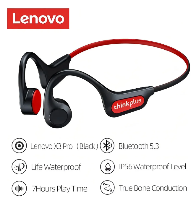 Audífonos Lenovo Thinkplus X3 Pro Conducción Ósea Bluetooth