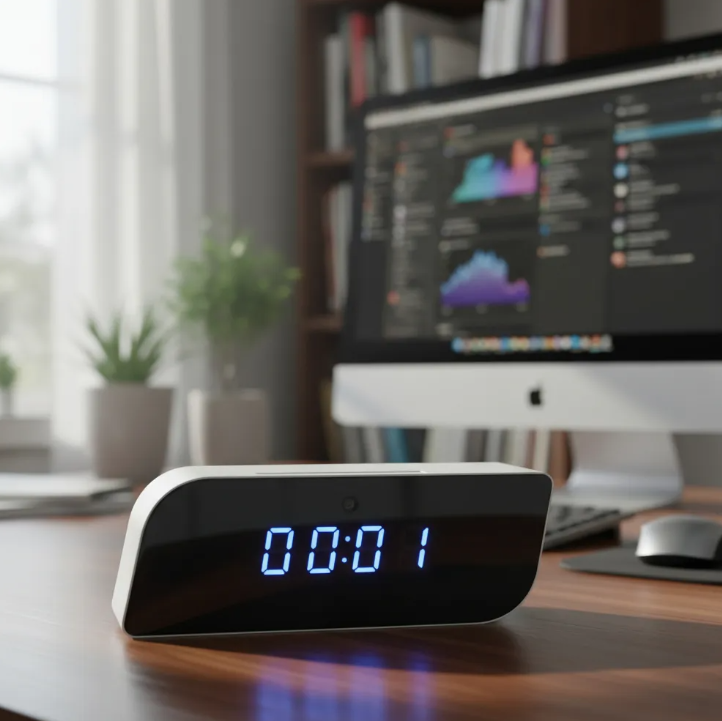 Reloj Espía WiFi HD con visión nocturna y detección de movimiento