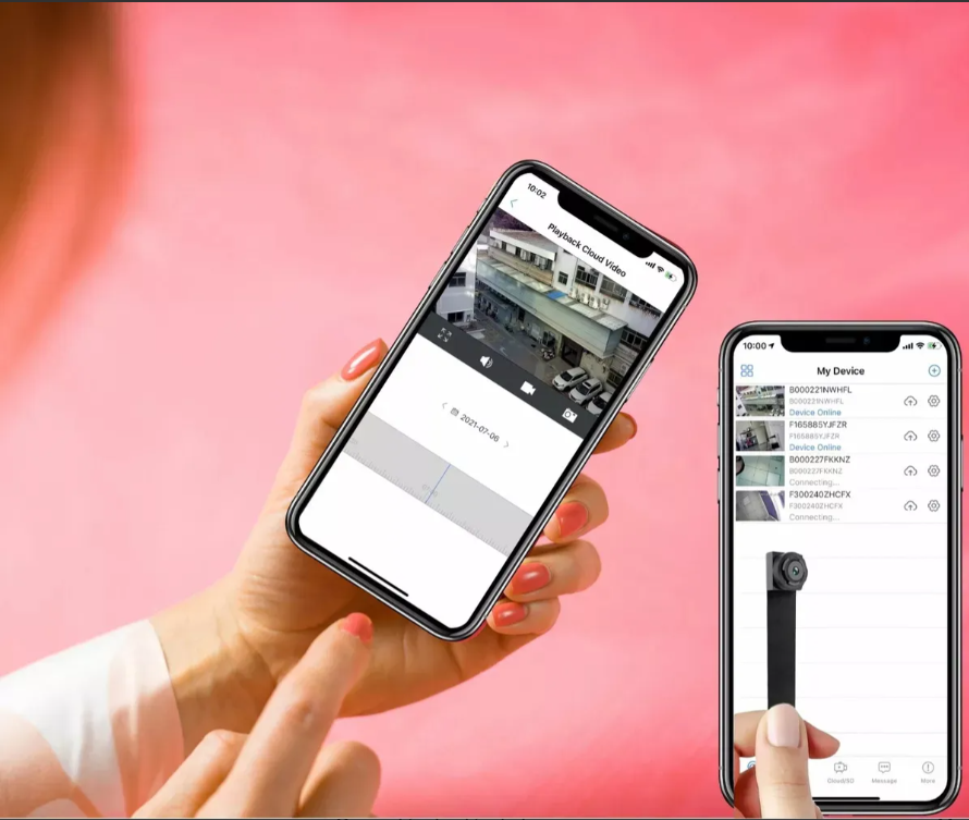 Cámara Espía Wifi Sensor Movimiento Vision Noct. 1080p 2k 4k - Negro