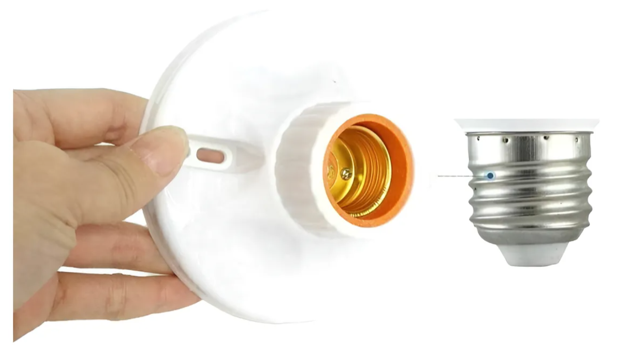 Mini Cámara De Vigilancia Genérica E27 Plafón Bombillo 4k Blanco