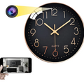Cámara Espía Reloj De Pared Wifi Hd - Dorado Oscuro