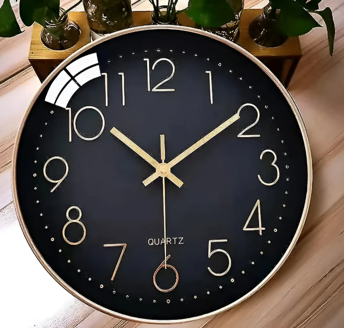 Cámara Espía Reloj De Pared Wifi Hd - Dorado Oscuro