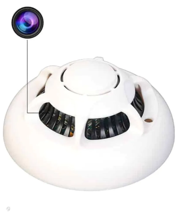 Cámara De Vigilancia Hd Wifi Dvr Detector De Humo - Blanco