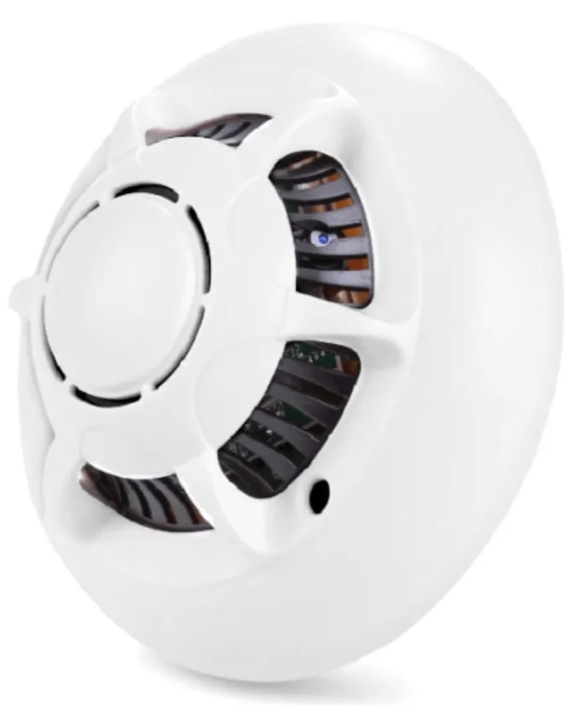 Cámara De Vigilancia Hd Wifi Dvr Detector De Humo - Blanco