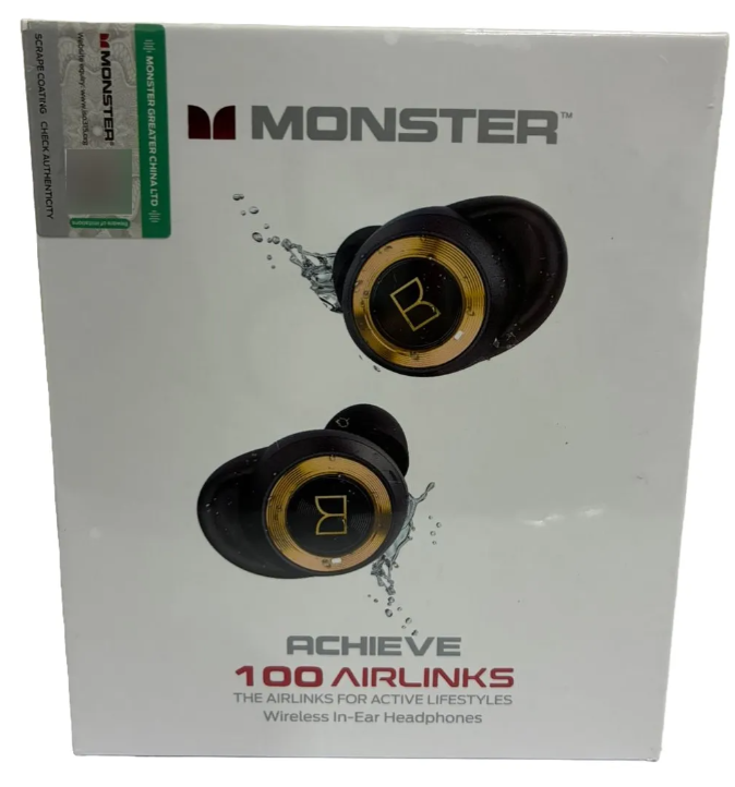 Audífonos Inalámbricos Monster Achieve 100 Airlinks Dorado Negro