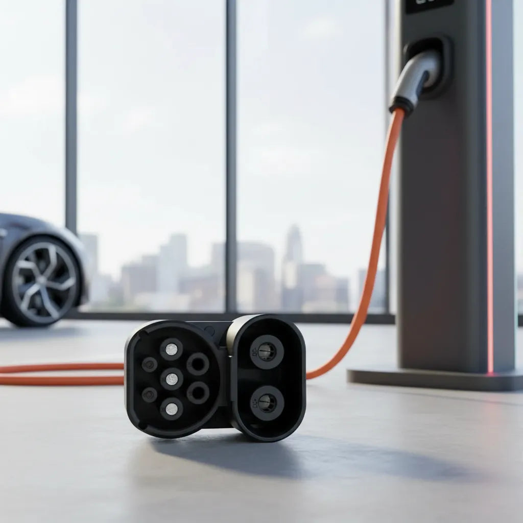 Adaptador Ccs1 A Ccs2 Carga Rápida De Vehículos Eléctricos