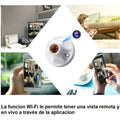 Mini Cámara De Vigilancia Genérica E27 Plafón Bombillo 4k Blanco